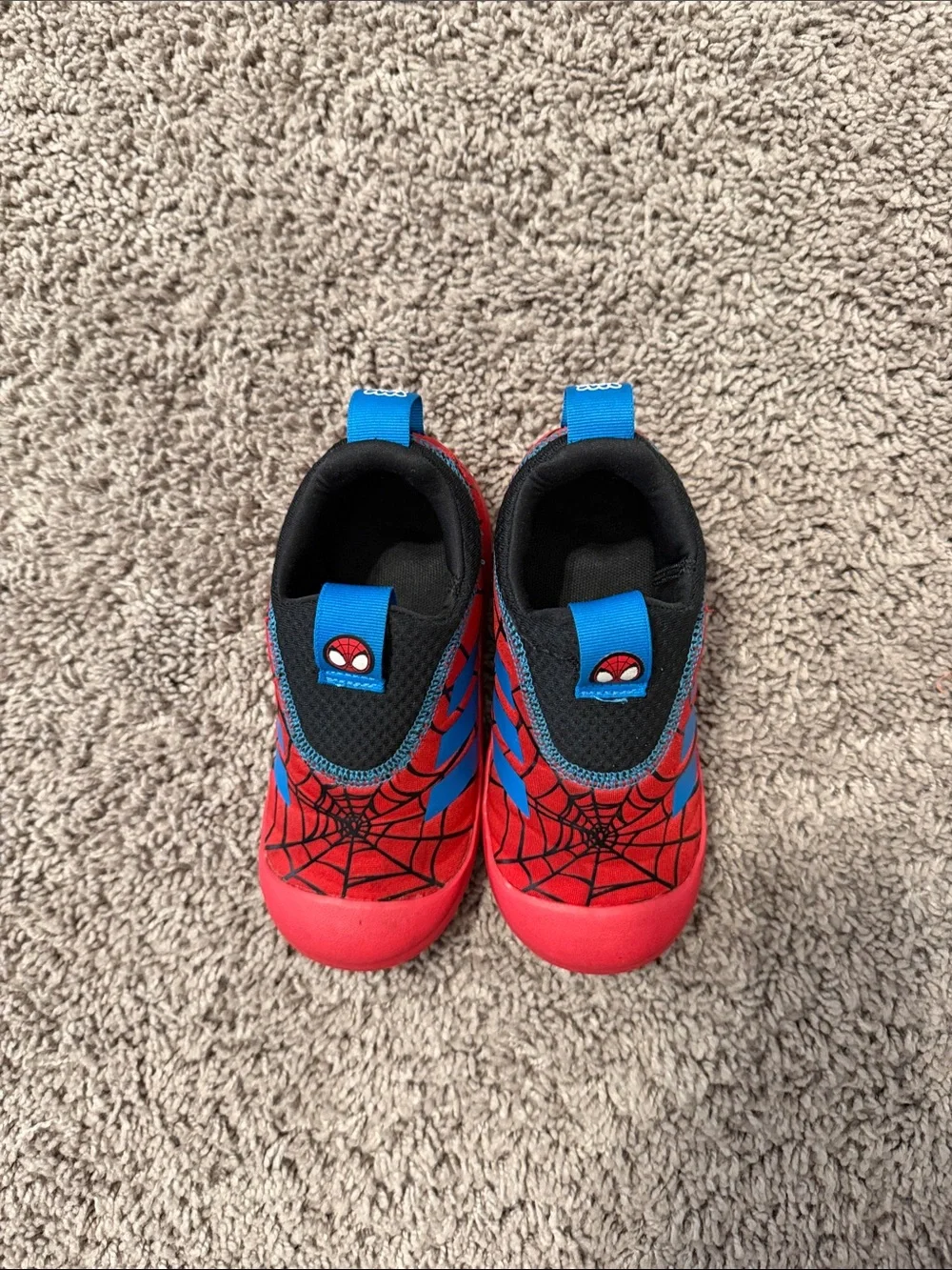 Kids Spider-Man Red & Blue Slip-On Shoes